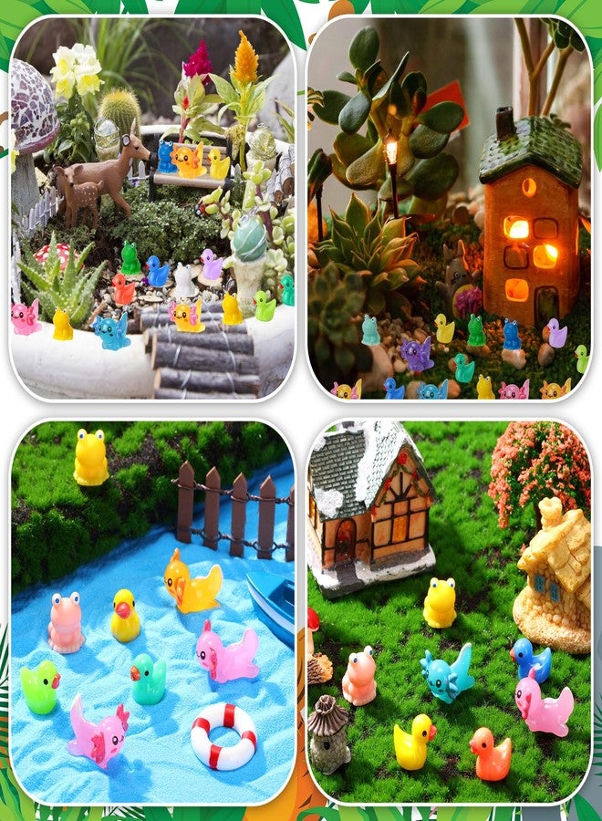 Barydat مجموعة باريدات من 100 قطعة من مجسمات حيوانات صغيرة من الراتنج لعيد الميلاد، تتضمن بطًا صغيرًا، وضفدع أكسولوتل، وتماثيل صغيرة لإخفاء الحيوانات المصغرة للمقالب، وهدايا عيد الميلاد، وديكورات الحدائق المصغرة لبيوت الدمى. - Image 5